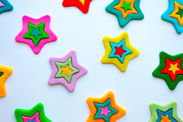 set of colorful stars