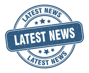 latest news stamp. latest news label. round grunge sign