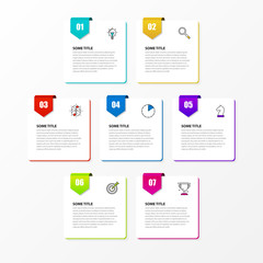 Infographic design template. Creative concept with 7 steps