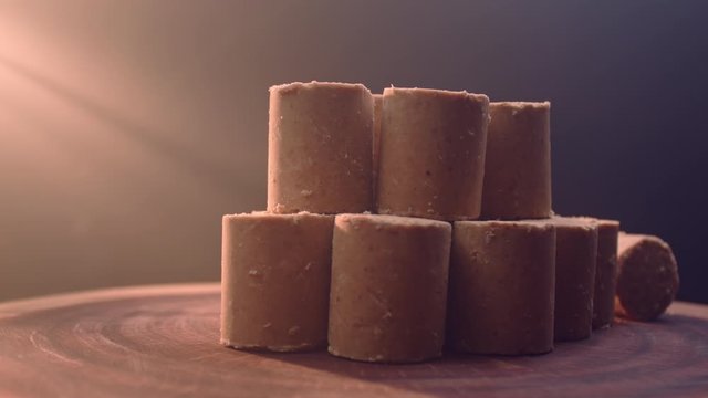A traditional Brazilian sweet called pa&ccedil;oca. Made from peanuts