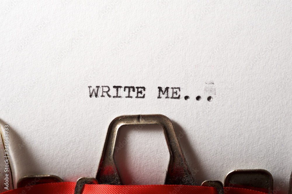 Fototapete write me... text
