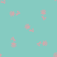 seamless flower line pattern