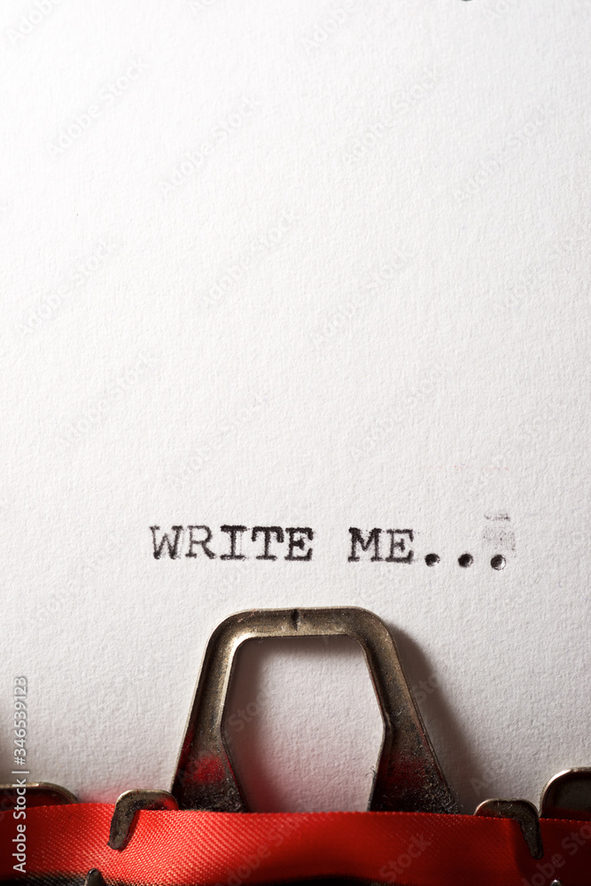 Fototapete write me... text