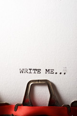 Write me... text