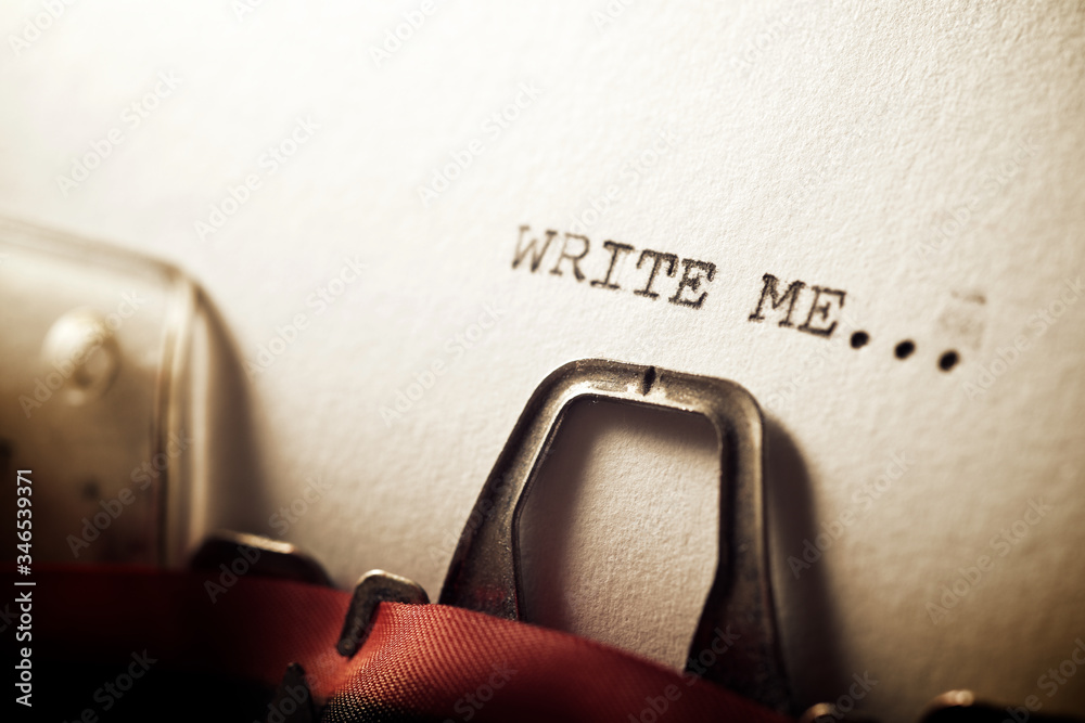 Fototapete write me... text
