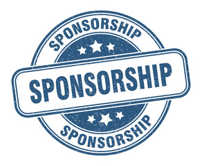 Fototapeta premium sponsorship stamp. sponsorship round grunge sign. label