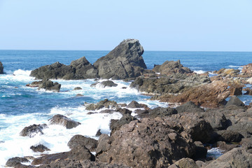 福井県 銭ヶ浜 越前海岸 潮吹岩