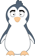 Vector illustration of a cartoon penguin