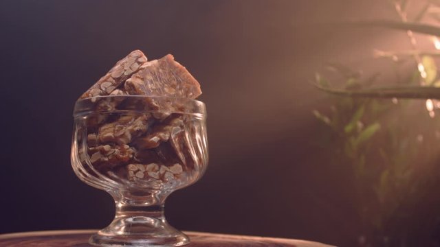 A traditional Brazilian sweet called pe de moleque. Made from peanuts and caramel