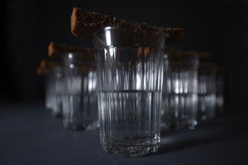 Glass of vodka with bread 15