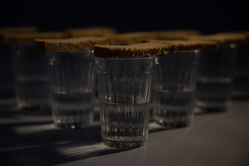 Glass of vodka with bread 4
