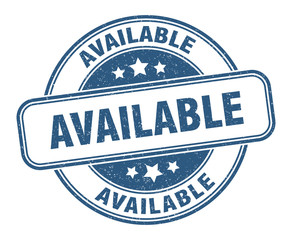 available stamp. available round grunge sign. label