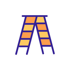 two way staircase icon vector. two way staircase sign. color symbol illustration