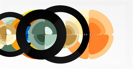 Abstract background, trendy color circles geometrical composition. Vector Illustration For Wallpaper, Banner, Background, Card, Book Illustration, landing page