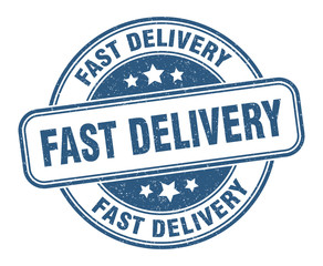 fast delivery stamp. fast delivery round grunge sign. label
