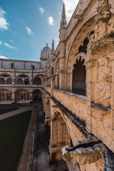 second floor of the cloister of the cathedral of the Jeronimos monastery in Lisbon