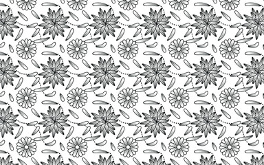Flower pattern background, Vector illustration for cute design, 
Show the tenderness of those who love flowers.