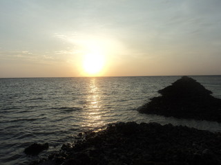 sunset at the beach in tomia island wakatobi