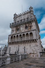 Fototapeta premium belem tower in lisbon seen from the inner courtyard