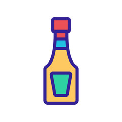tomato sauce in bottle with lid icon vector. tomato sauce in bottle with lid sign. color symbol illustration