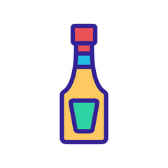tomato sauce in bottle with lid icon vector. tomato sauce in bottle with lid sign. color symbol illustration