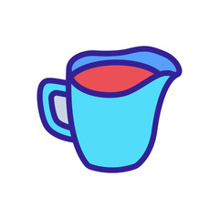 measuring glass of tomato juice icon vector. measuring glass of tomato juice sign. color symbol illustration