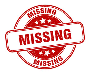 missing stamp. missing round grunge sign. label