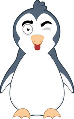 Vector illustration of a cartoon penguin