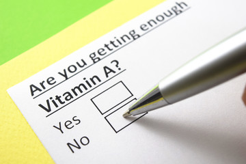 are you getting enough Vitamin A? yes or no?