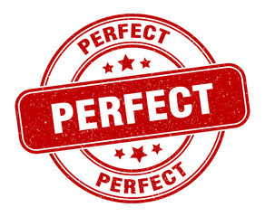 perfect stamp. perfect label. round grunge sign