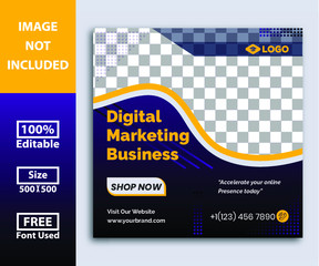 social media posts for business and digital marketing business banner