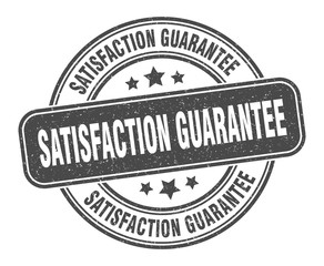 satisfaction guarantee stamp. satisfaction guarantee label. round grunge sign