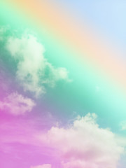 Obraz na płótnie Canvas Pastel sky with soft white clouds 
