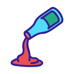 pouring ketchup from can icon vector. pouring ketchup from can sign. color symbol illustration