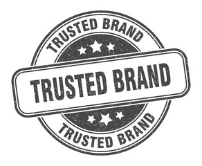 trusted brand stamp. trusted brand round grunge sign. label