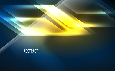 Naklejka premium Dynamic neon shiny abstract background. Trendy abstract layout template for business or technology presentation, internet poster or web brochure cover, wallpaper