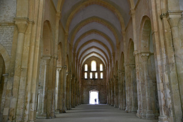 Obraz premium Nef de l'abbaye de Fontenay en Bourgogne, France