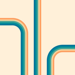 70s, 1970 abstract vector stock retro lines background. Vector illustration. © DG-Studio