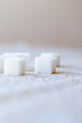 Fototapeta na wymiar White Sugar Cubes 