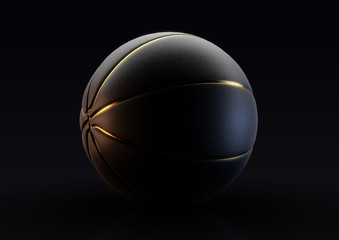 Fototapeta premium Black And Gold Basketball Concept