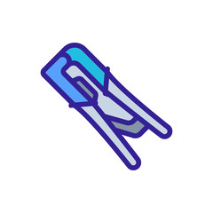 wire cutter tool icon vector. wire cutter tool sign. color symbol illustration