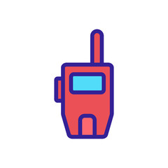 working walkie talkie icon vector. working walkie talkie sign. color symbol illustration