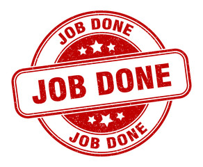 job done stamp. job done round grunge sign. label