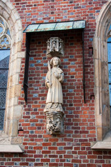 architecture, church, building, landmark, cathedral, europe, statue, old, city, religion, sculpture, travel, tower, history, monument,wroclaw,poland ancient, facade, town, gothic, stone, sky, tourism