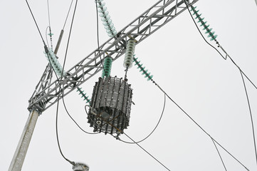 Power plant close-up. power supply parts