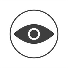 Eye icon on isolate white. EPS10