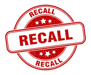 recall stamp. recall round grunge sign. label