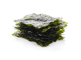 Dry seaweed,isolated on white background