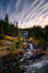 Fototapeta na wymiar Tangle Creek Falls, Jasper Alberta Kanada travel destination