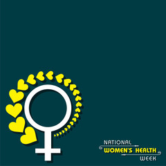 Fototapeta premium illustration of National Women's health week begins on Mother's Day each year.